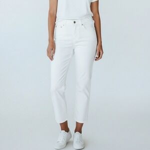 Re/Done Jeans‎ Women 27 White 90s Loose High Rise Straight Leg Preppy Denim